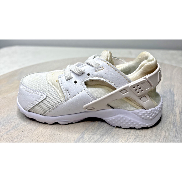 Nike Huarache Run (TD) 704950-110 Triple White Baby Toddler Shoes Size 7C Sneake - Picture 6 of 9